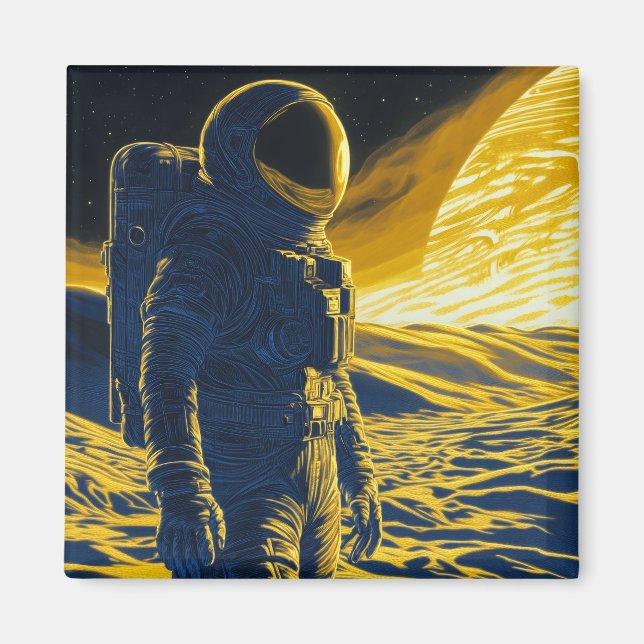 Íman Mulher Astronauta (Frente)