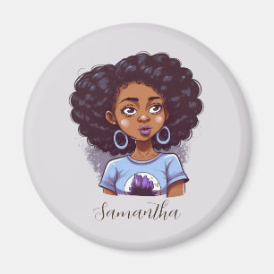 Íman Mulher Aula e Elegante Afro