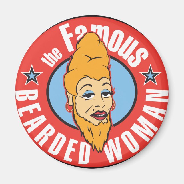 Íman mulher barbada famosa (Frente)