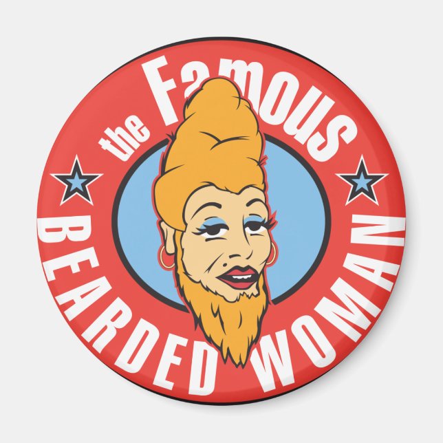 Íman mulher barbuda famosa (Frente)