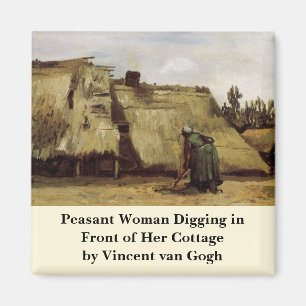 Íman Mulher Camponesa Cavando Casa de Vincent van Gogh