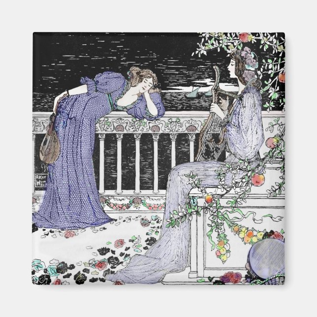 Íman Mulher cantando para seu amigo (Frente)