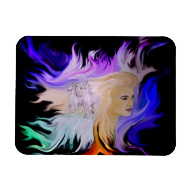 Íman Mulher com Cavalo (Horizontal)