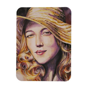 Íman Mulher com chapéu