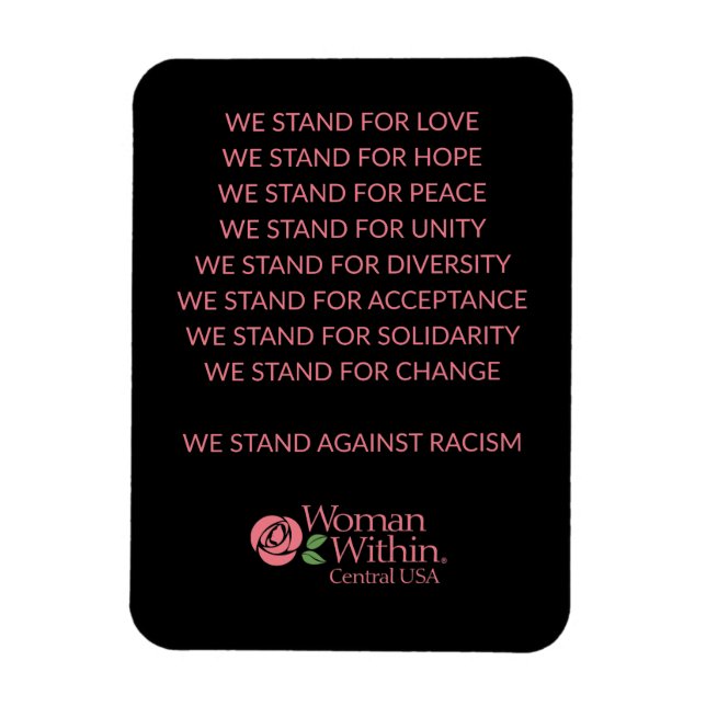 Íman Mulher com Declaração de Diversidade de Magnéticos (Vertical)