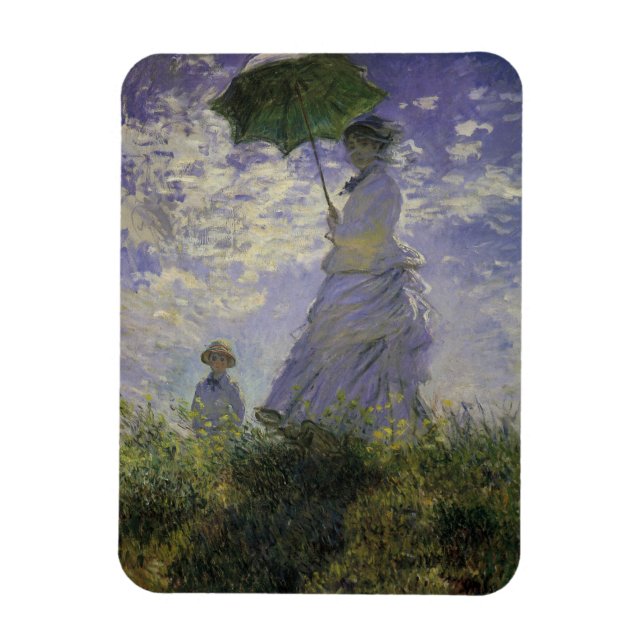 Íman Mulher com Guarda-sol de Claude Monet, Arte Antigo (Vertical)