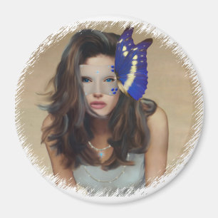 Íman Mulher com máscara da borboleta