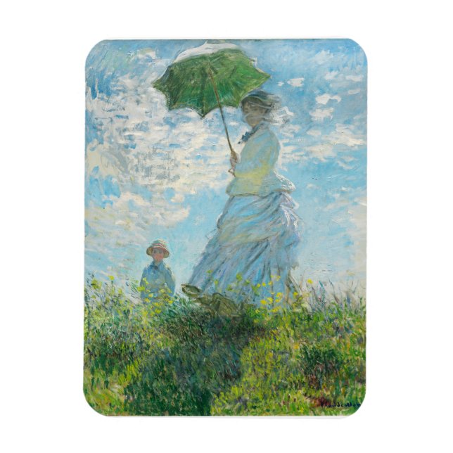 Íman Mulher com Parasol Claude Monet (Vertical)