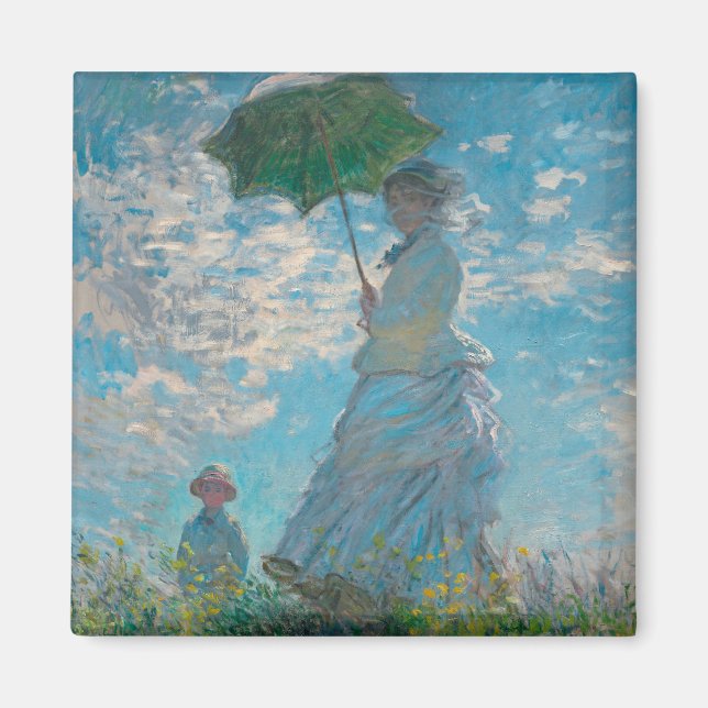 Íman Mulher com Parasol Claude Monet Fine Art (Frente)