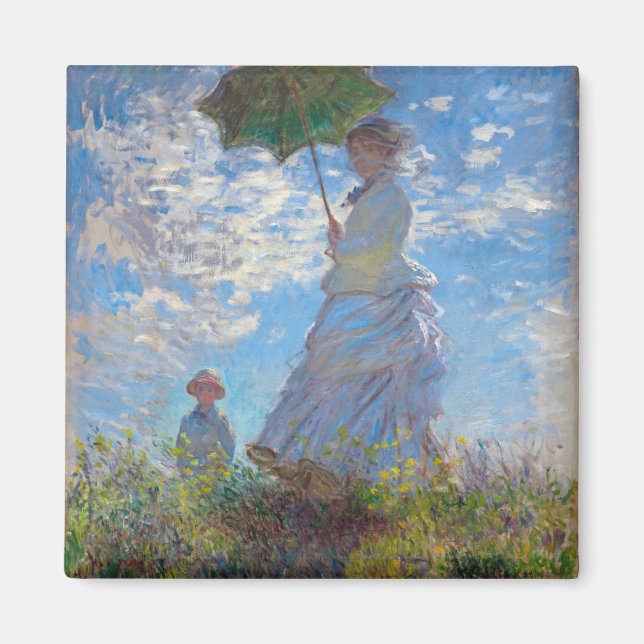Íman Mulher com Parasol, Monet (Frente)