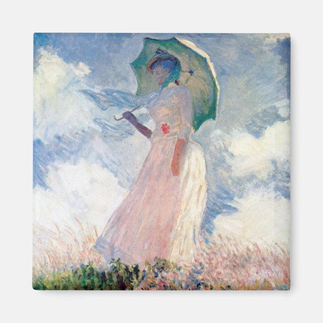 Íman Mulher com um Guarda-Sol, Claude Monet, 1886 (Frente)