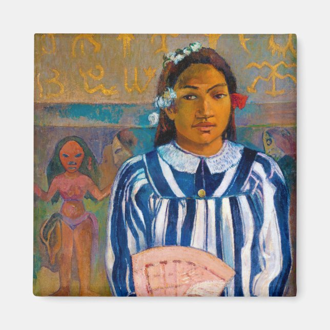 Íman Mulher com ventilador, Gauguin (Frente)