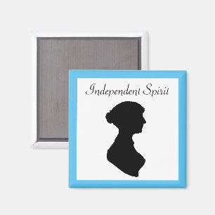 Íman Mulher da Regência Vitoriana Silhouette Arte Indep