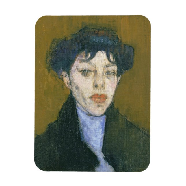 Íman Mulher de Blue Scarf, c.1912 (óleo na canvas) (Vertical)