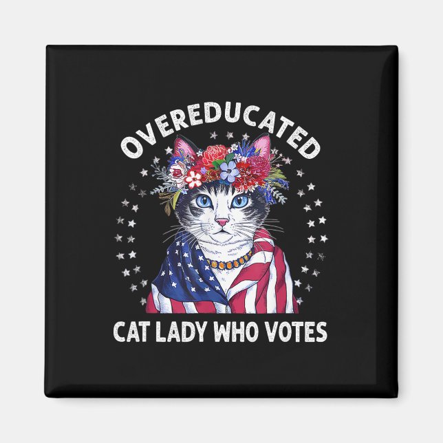 Íman Mulher De Gato Com Sobreeducação Que Vota Gatos En (Frente)