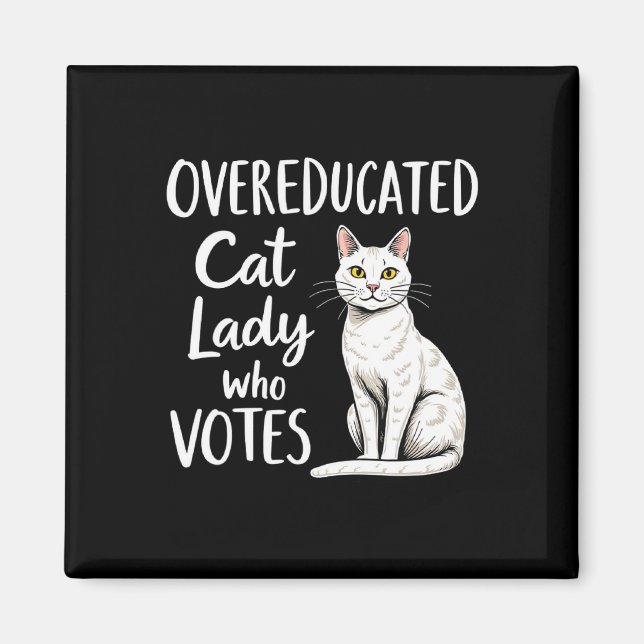 Íman Mulher De Gato Excessionária Que Vota Para Kamala  (Frente)