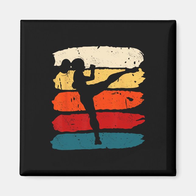 Íman Mulher de Kickboxing Kickboxer Karate Boxe Luta de (Frente)