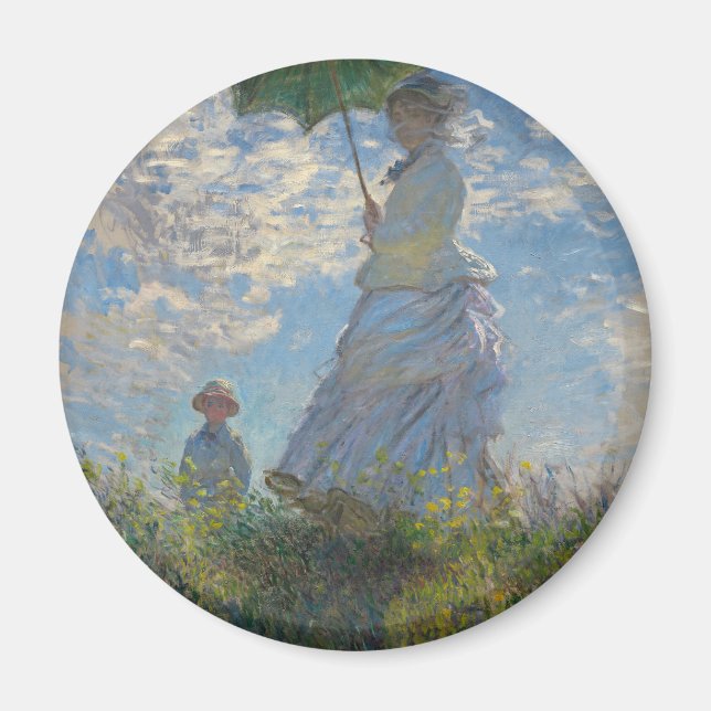 Íman Mulher de Monet com um parasol (Frente)
