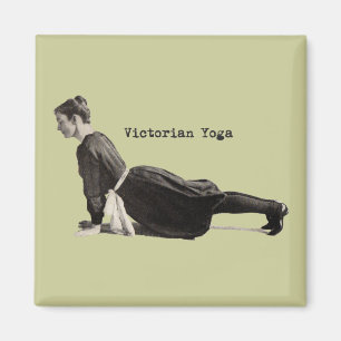 Íman Mulher de Yoga Vitoriana Vintage em Impressão de C
