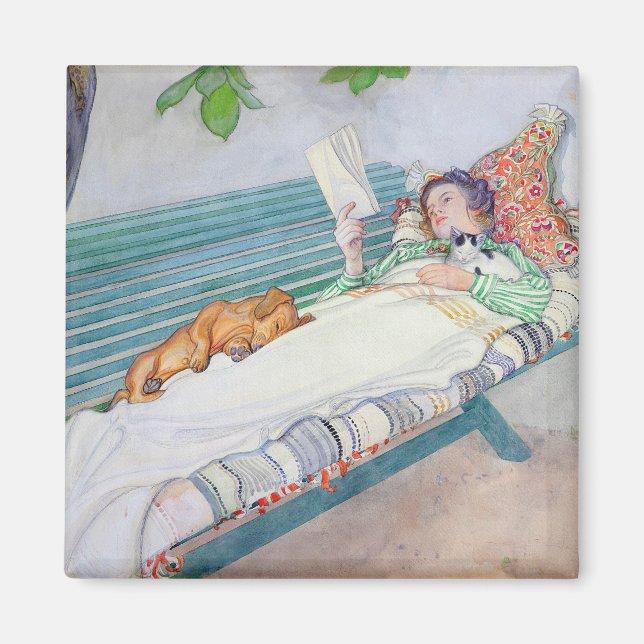 Íman Mulher deitada em um banco, 1913 (Frente)