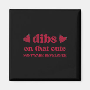 Íman Mulher Desenvolvedora de Software Engraçada e Fofa