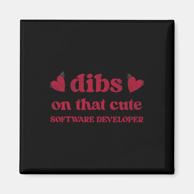 Íman Mulher Desenvolvedora de Software Engraçada e Fofa (Frente)