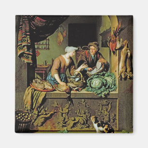 Íman Mulher e Pedra de Peixe, 1713 (óleo no painel)