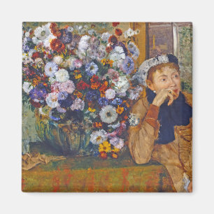 Íman Mulher e vase das flores, Edgar Degas