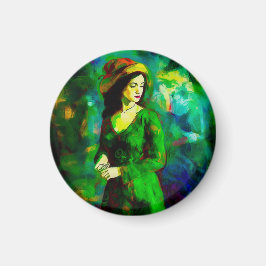 Íman Mulher em Chapéu