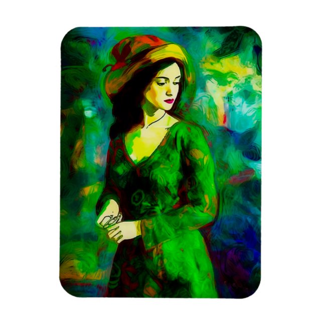 Íman Mulher em Chapéu (Vertical)