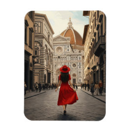 Íman Mulher em Florença Itália Viagem