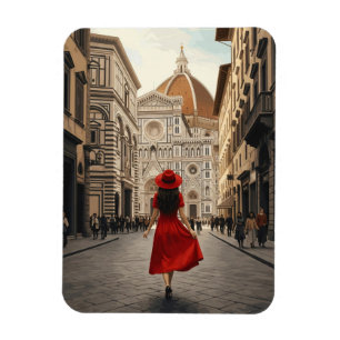 Íman Mulher em Florença Itália Viagem