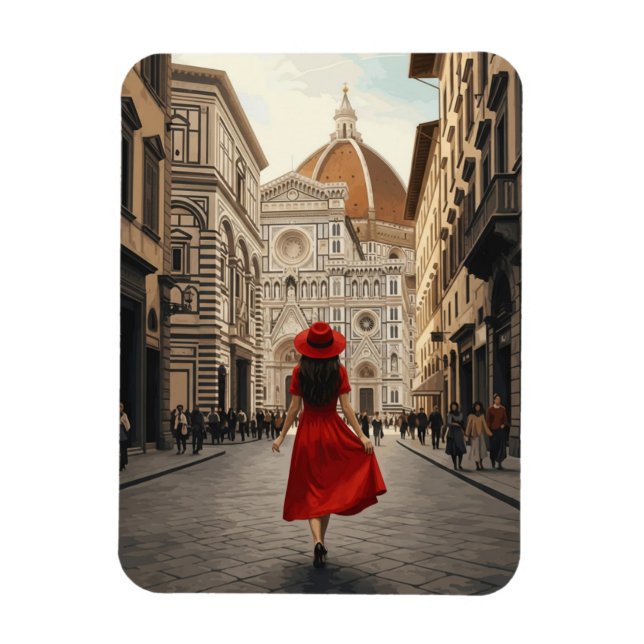 Íman Mulher em Florença Itália Viagem (Vertical)