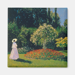 Íman Mulher em jardim, Monet
