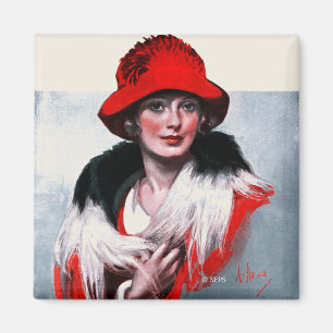 Íman Mulher em Red Hat
