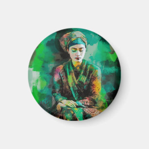 Íman Mulher em Verde