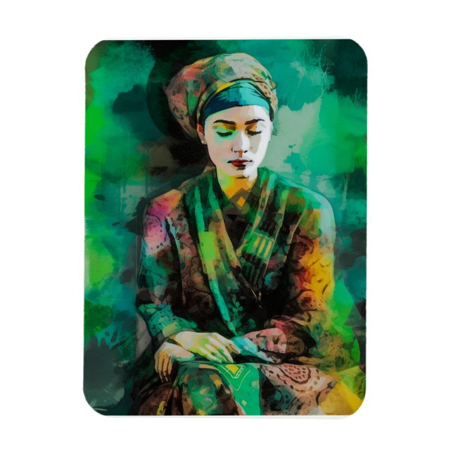 Íman Mulher em Verde (Vertical)