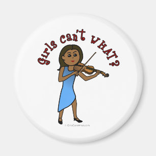 Íman Mulher Escura Jogando Violino