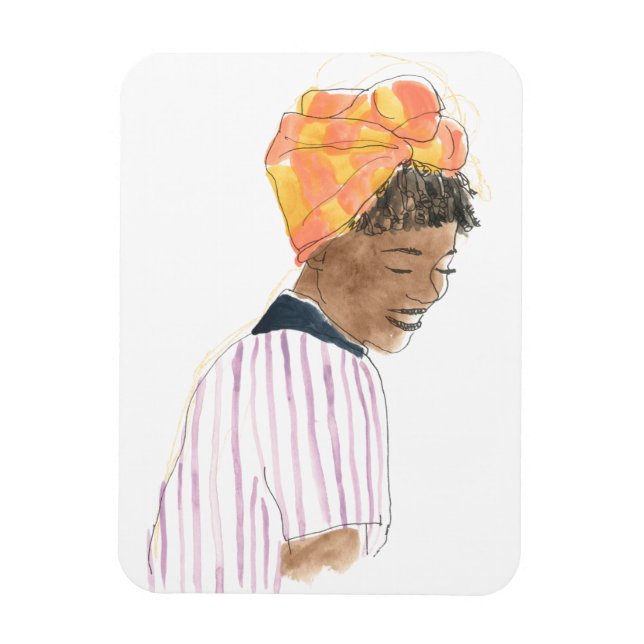 Íman Mulher Forte e Bonita Sorrindo (Vertical)