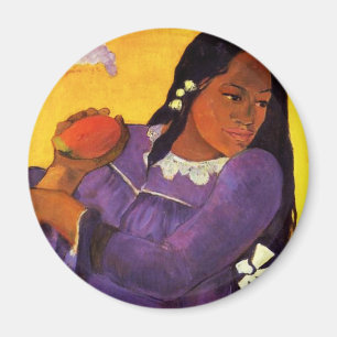 Íman Mulher Gauguin Com Um Magnetinho De Mango