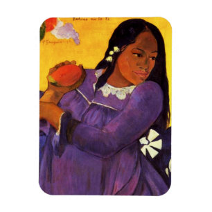 Íman Mulher Gauguin Com Um Magnetinho De Mango