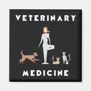 Íman Mulher geométrica da medicina veterinária