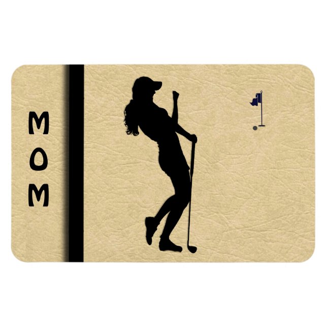 Íman Mulher Golfer Sport Mãe (Horizontal)