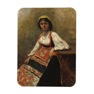 Íman Mulher italiana (La Morieri) por Corot