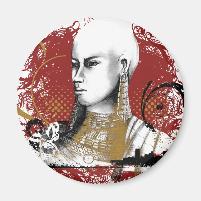 Íman Mulher Leah Maasai (Frente)