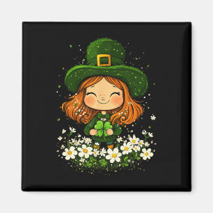 Íman Mulher Leprechaun Shamrock Girls Dia de São Patríc