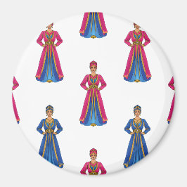 Íman Mulher marroquina no padrão tradicional de vestir