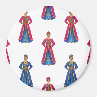 Íman Mulher marroquina no padrão tradicional de vestir