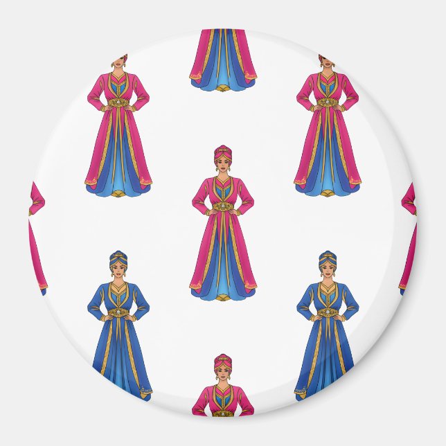 Íman Mulher marroquina no padrão tradicional de vestir (Frente)