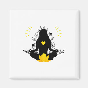 Íman Mulher Meditando Yoga Espiritualidade Atenção Plen